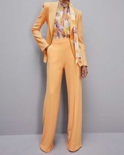 Patrizia Pepe Pants A Palazzo 2P1603 In Orange-Colored Crepe Sand size 42