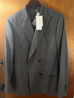 LACOSTE Double-Breasted Wool and Cashmere Jacket
