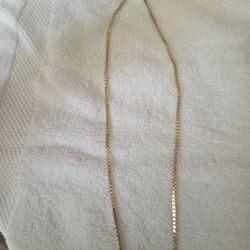 18k Gold Box Chain 24"inch 