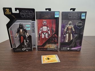 Star Wars Lot, Revan $45, Vader $33, Gaming Revan $35. 