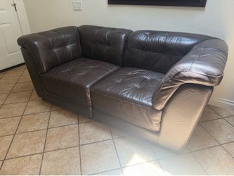 Leather sectional couch