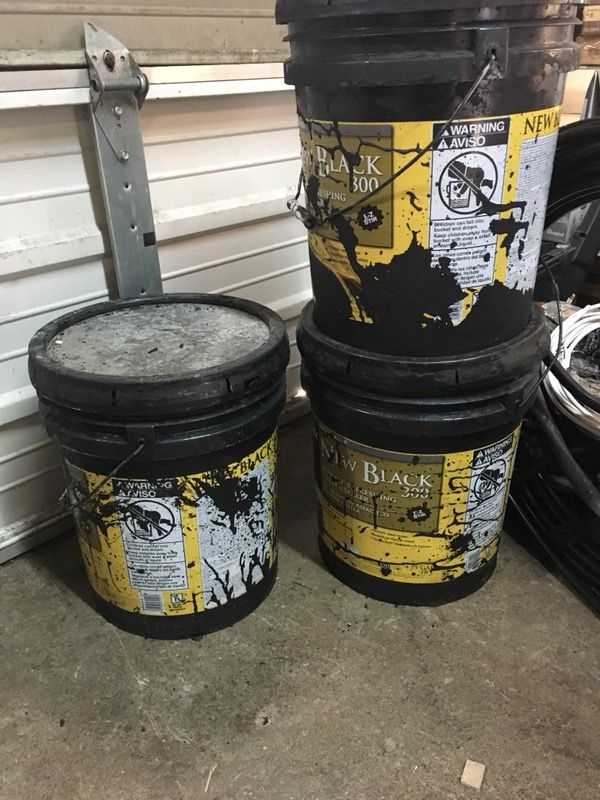 3 Buckets BLACK JACK New Black 300 4.75-Gallon Asphalt Sealer