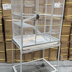 Large Metal 3-Level Chew proof Small Animals Critters Cage With Removable Stand On Wheels