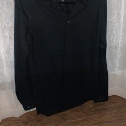 J.Ferrar Slim Fit Men's Black Dress Shirt