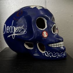 LA dodger day of dead skull