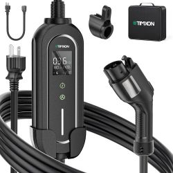 ETimxon 16A Portable Level 1&2 EV Charger-ETL Certified,110V-240V Car Charger with 25FT Charging Cable