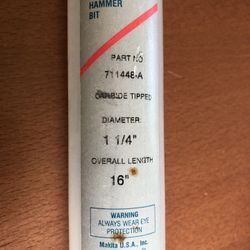 Makita Spline Shank Hammer Bit