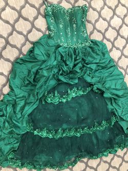 Green prom gown