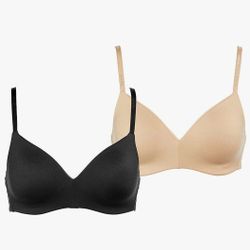 Calvin Klein Womens 2-Pack Lightly Lined Wirefree Bra.size L

