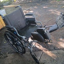 Wheelchair With Leg Extensions 