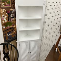 White Corner Cabinet Shelf 