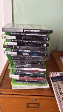 26 games I'm selling any kind of Xbox X and also Xbox 360 games