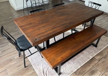 Solid Wood 6 Piece Dining Set