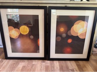 Abstract Lights Decor Frames - Black Frame
