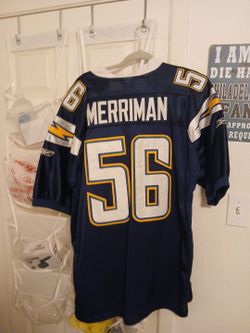 Men's XXL 2XL Los Angeles Chargers Shawne Merriman Reebok Jersey New