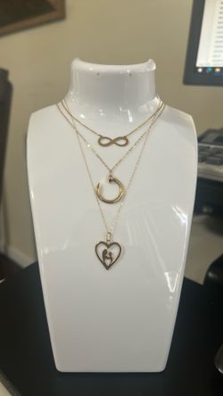 18K Real Gold Centered Necklaces