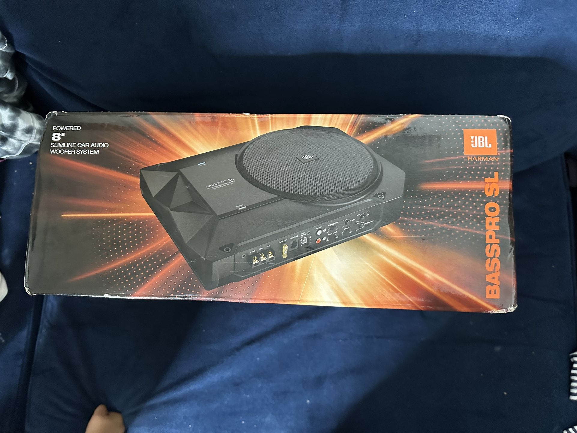 JBL BassPro SL 8-inch 125W RMS Powered Under-Seat Compact Subwoofer With Amp