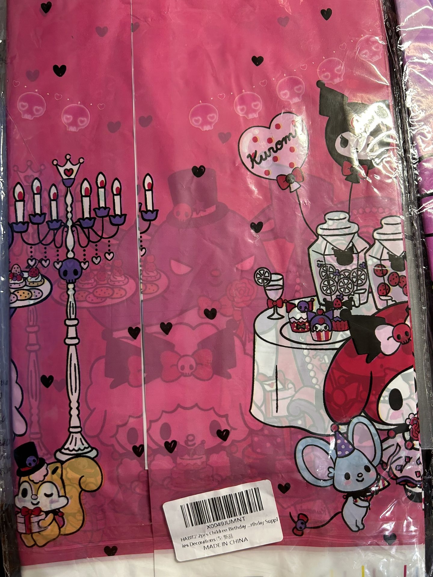 Kuromi & My Melody Table Covers- 2 Pack