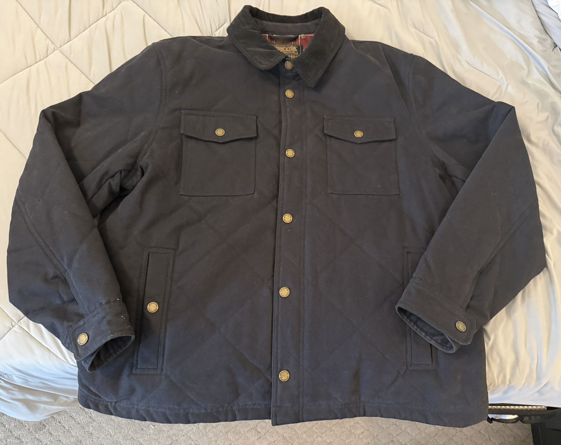 Men’s XXL Pendleton Quilted Canvas Snap Jacket