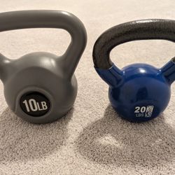 20 And 10 Lb Kettlebells