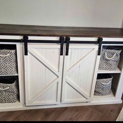 72” Solid wood Tv Stand / Storage Cabinets !! 
