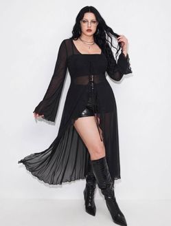 Shein top long open