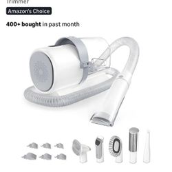 Sweetcrispy Professional Pet Grooming Vacuum Kit, 2.5L Cup, 3 Suction Modes, and 5 Groomer Tools with Cordless Low Noise Dog Clippers for Cats, Other 