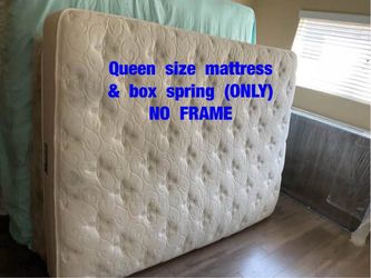 Queen size mattress and boxspring (ONLY) no frame  -  $250