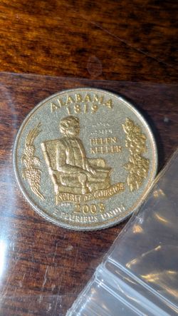 5x Platinum and gold plated quarters