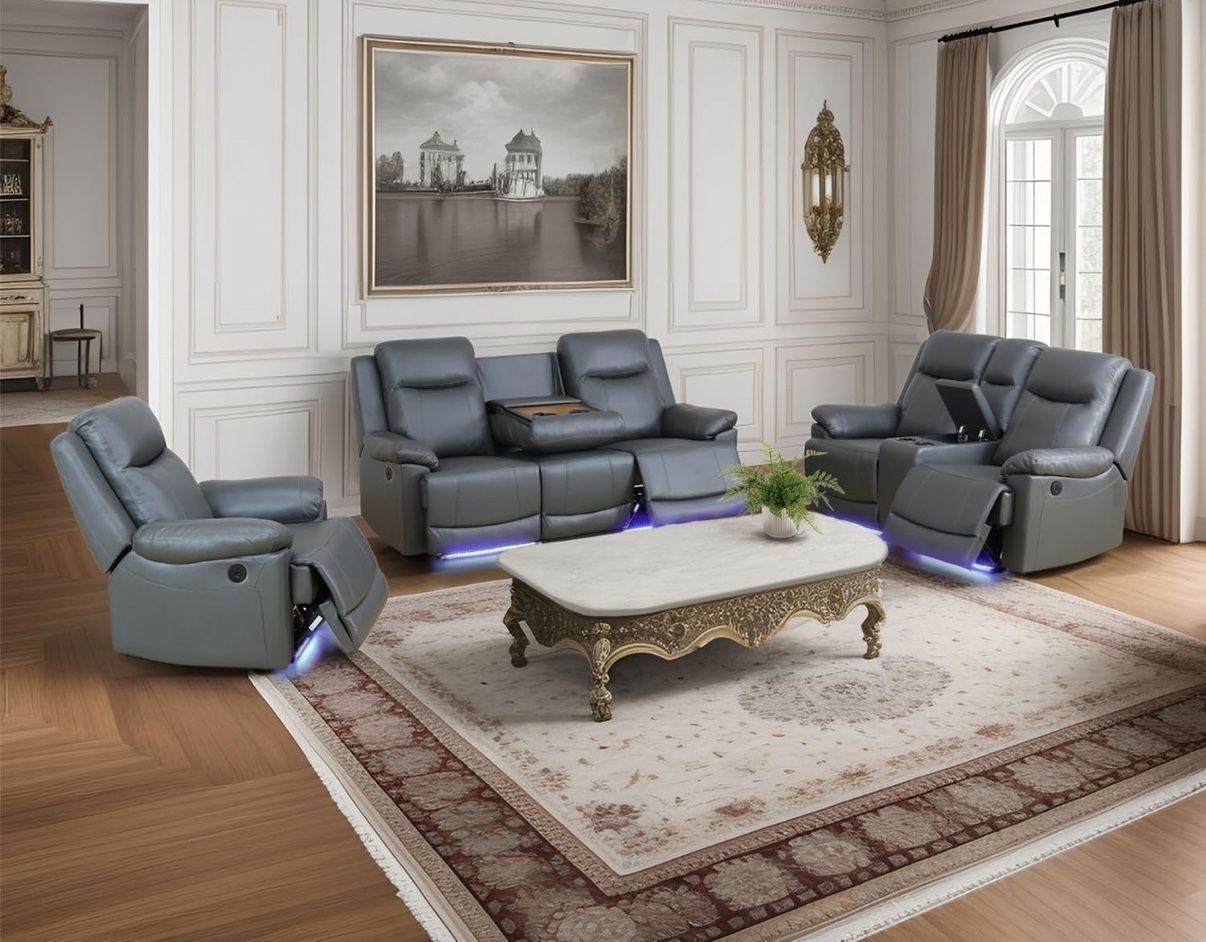 New Power Reclining Couch 3-Pc Set — Sofa • Loveseat • Chair