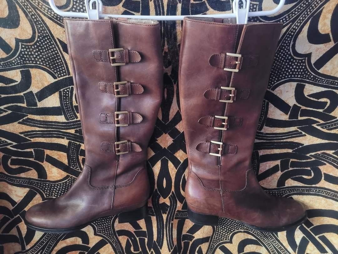 Leather Boots For Larp, Cosplay, Reenactment, Or Renaissance Faire