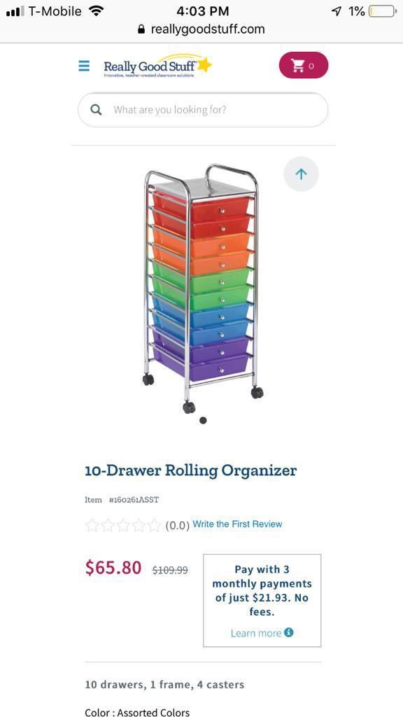 10 drawer organizer