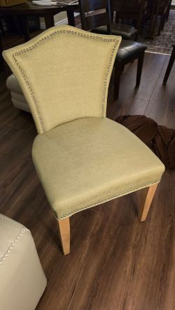 Modern Upholstered Accent / Dining Side Chair with Nailhead Trim