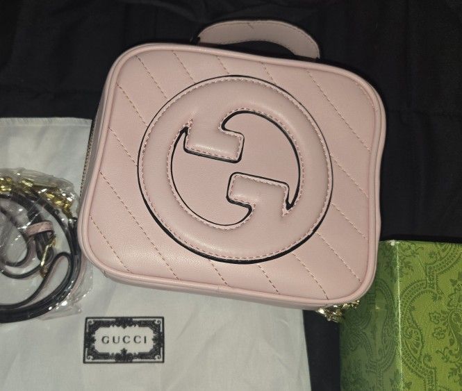 GUCCI Blondie Small Baby Pink Top Handle Bag