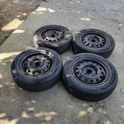 Steelies 14" With Ironman brand tires 185/65R14 (4×100)