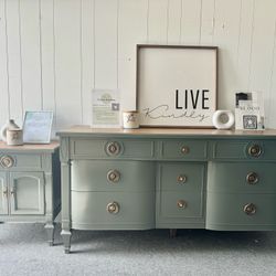 Sage Green Dresser & Nightstand (Delivery Available) for Sale in Bridgeton,  MO - OfferUp