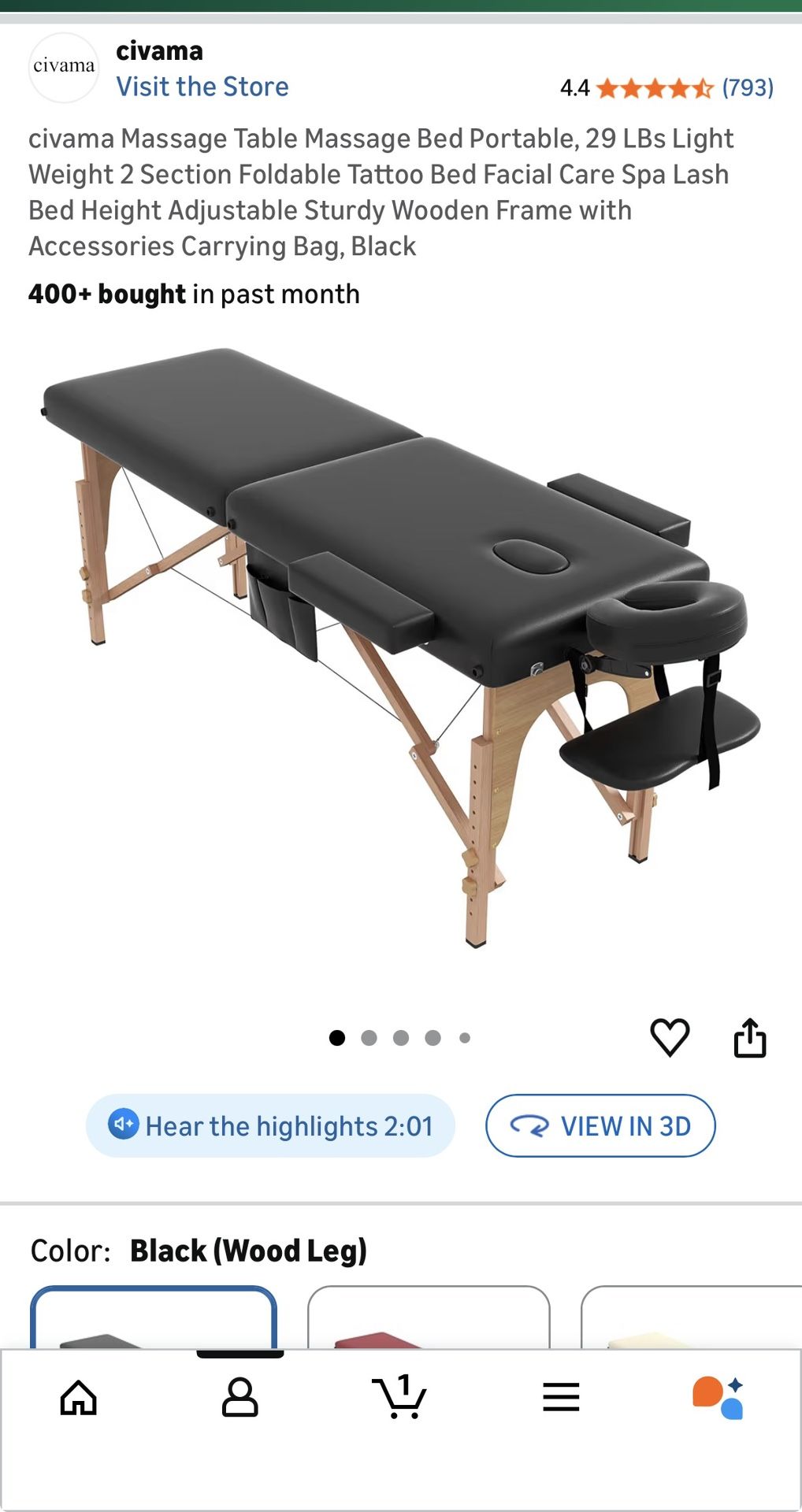 Massage Table/lash Bed