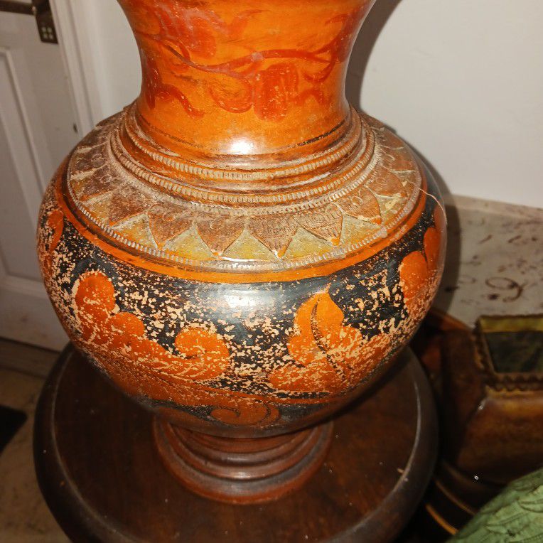 Vintage Clay Vase Large