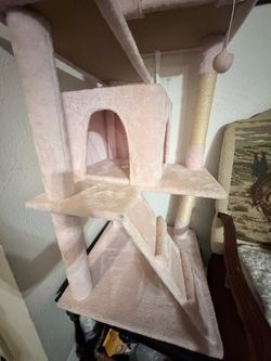 Pink Multi-Level Cat Tree with Condo