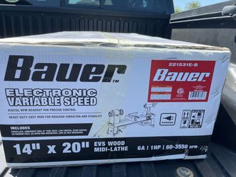 Bauer variable  speed  lathe NEW