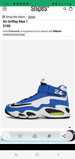 Griffith royal blue, black,white, green  size 9
