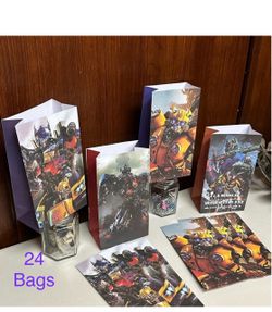 Transformers Birthday Party Favor Bags Set of 24