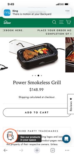 Power smokeless grill