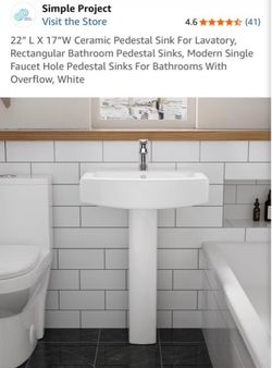 Pedestal Sink Ceramic Brand new in box