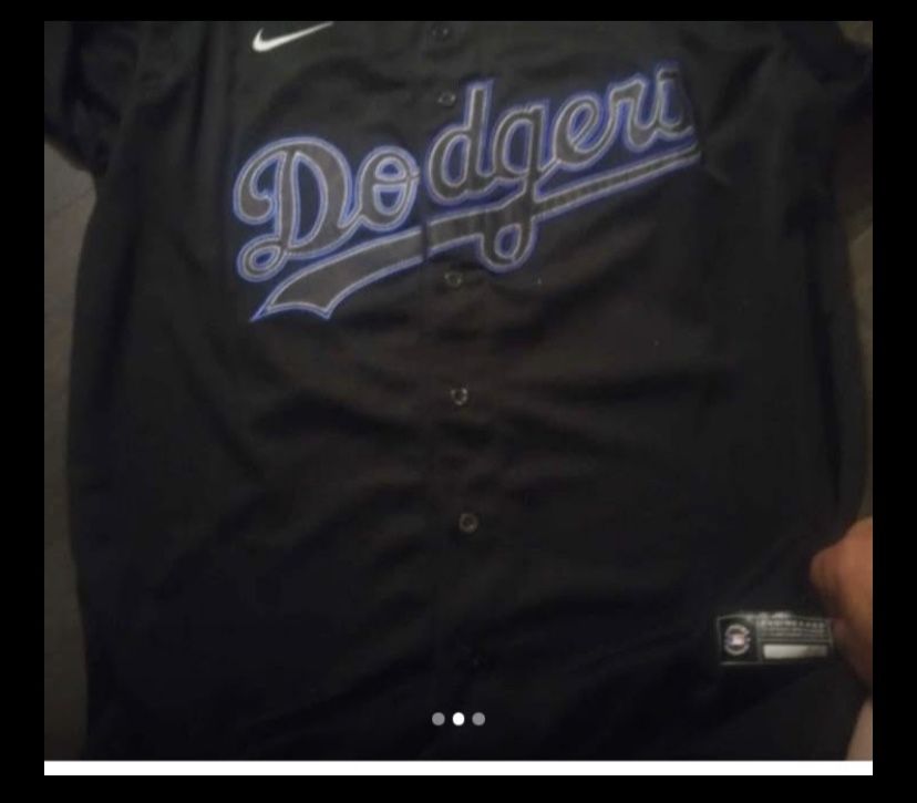 Brand New Black Dodgers Black Mamba 8/24 Jersey