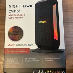 ***NEW***NETGEAR Nighthawk Multi-Gig Speed Cable Modem  3.1, speeds up to 2Gbps 