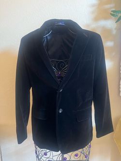 IZOD boys black velvet jacket 14