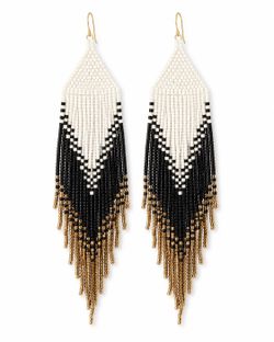 Gorgeous hand beaded drop dangle earrings