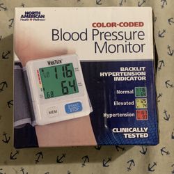 North American Health + Wellness Wristech Blood Pressure Monitor. 