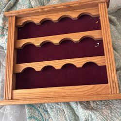 vintage wood Display Rack Plus Other Wall Trinket Shelves 